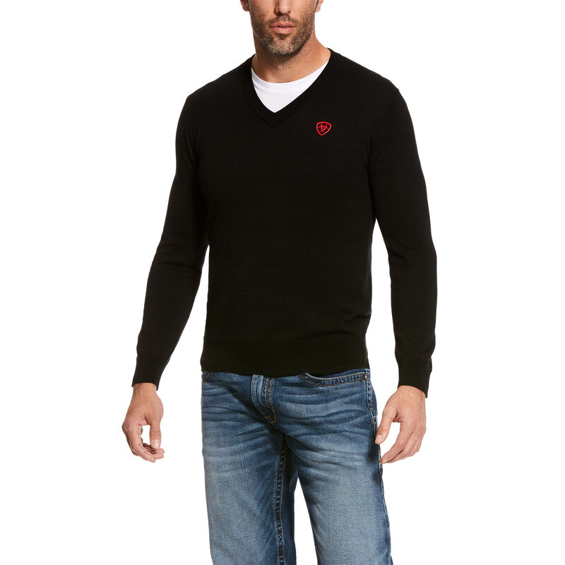 Ariat Western: Crew Neck Sueter Hombre - Negras (SYCNA5923)